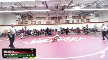 133 lbs 1st Place Match - Dustin Merlos, Lassen College vs Ben Quilpa, Sacramento City College