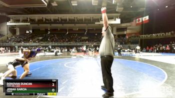 120 lbs Champ. Round 1 - Donovan Duncan, Vista Del Lago vs Josiah Garcia, Tokay