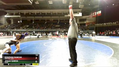 120 lbs Champ. Round 1 - Donovan Duncan, Vista Del Lago vs Josiah Garcia, Tokay