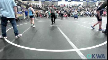 110 lbs 3rd Place - Deklyn Barnes, Harrah Little League Wrestling vs Maximus Gray, Division Bell Wrestling