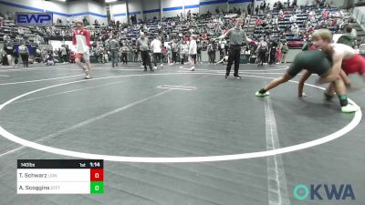 140 lbs 3rd Place - Tommy Lee Schwarz, Lions Wrestling Academy vs Aiden Scoggins, Standfast