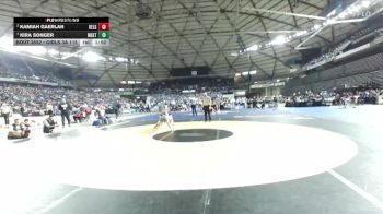Girls 3A 115 lbs Quarterfinal - Kira Songer, Marysville Getchell (Girls) vs Kamiah Gaerlan, Kelso (Girls)