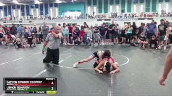 84 lbs Round 1 (6 Team) - Cayden Cowboy Cooperman, Buxton vs Usmon Ulmasov, U2 Upstate Uprising