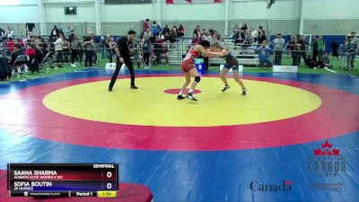 50kg Semifinal - Saana Sharma, Alberta Elite Women`s WC vs Sofia Boutin, Jr Huskies