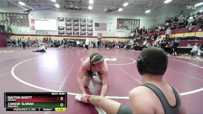 215 lbs Quarterfinal - Dayton Kivett, NEOSHO vs Carson Slorah, INDIANOLA