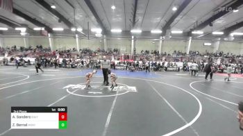 46 lbs 3rd Place - Ayven Sanders, Southwest Hammers vs Zahyd Bernal, Monte Vista Takedown Club