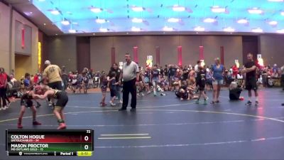 72 lbs Semis & 1st Wrestleback (8 Team) - Mason Proctor, MO Outlaws Gold vs Colton Hogue, Untouchables