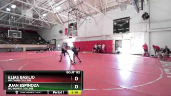 141 lbs Cons. Round 1 - Juan Espinoza, Rio Hondo College vs Elias Basilio, Palomar College