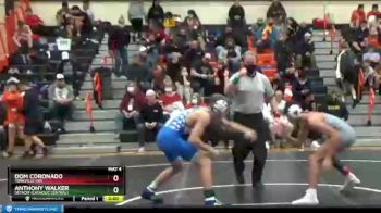 126 lbs Champ. Round 2 - Dom Coronado, YORKVILLE (HS) vs Anthony Walker, Detroit (CATHOLIC CENTRAL)