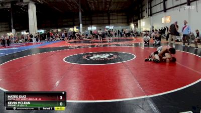 113 lbs Round 1 (4 Team) - Mateo Diaz, CAPITAL CITY WRESTLING CLUB vs Kevin Mclean, GROUND UP USA