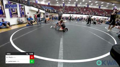 61 lbs Round Of 16 - Newt Peck, Hinton Takedown Club vs Cayden Petersen, Lions Wrestling Academy