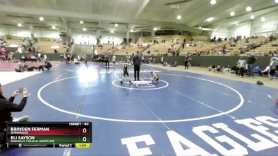 60 lbs Cons. Semi - Brayden Ferman, Grindhouse vs Eli Sayson, Nashville Catholic Wrestling