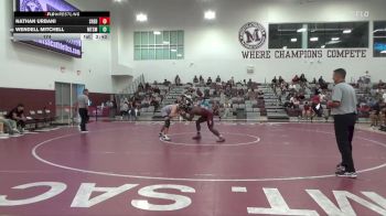 174 lbs Semifinals (8 Team) - Wendell Mitchell, Mt. SAC (Maroon) vs Nathan Urbani, Sierra College (RED)