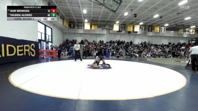 170 lbs Cons. Round 2 - Sam Mendoza, Temescal Canyon vs Valeria Alonso, Aliso Niguel
