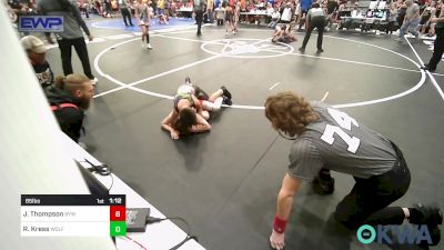 85 lbs Quarterfinal - Jax Thompson, Bristow Youth Wrestling vs Richie Kress, Wolf Pack Wrestling Academy