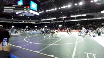 Girls 130 lbs Champ. Round 2 - Mia Huisman, Lake Washington (Girls) vs Raenna Brown, Silas (Girls)