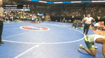 165 Class 4 lbs Champ. Round 1 - Jeremiah Clines, Northwest vs Taylan Gordon, Rock Bridge