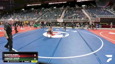 82 lbs Cons. Round 3 - Quentin Parra, Worland Wrestling Club vs Christof Wolfe, Casper Wrestling Club