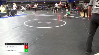 85 lbs Round Of 32 - Cameron DeGroft, Lampeter-Strasburg vs Owen Delano, North Star