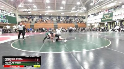 106 lbs Champ. Round 2 - Nicholas Wood, Oceanside vs Fernando Rivera, Holtville