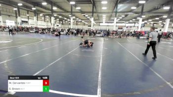 114 lbs Semifinal - Mikey Cervantes, Toppenish USA vs Simon Brown, No Team