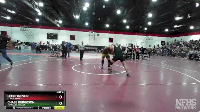 220 lbs Cons. Round 2 - Leon Trevor, Citrus Valley vs Chase Bergeson, Temecula Valley