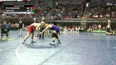 1A-165 lbs Cons. Round 4 - Cody Cox, Lake Mills vs Kyle Kuboushek, South Winneshiek