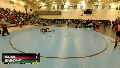 190 lbs Finals (2 Team) - Seth Kastl, Thompson Valley vs Connor Jacquot, Fossil Ridge