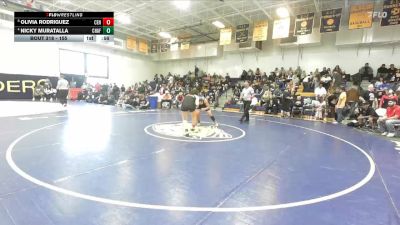 155 lbs Cons. Round 3 - Nicky Muratalla, Chaffey vs Olivia Rodriguez, Centennial (Corona)