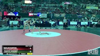 1st Place Match - Timothy Schmidt, Lincoln County (Eureka) vs Baylor Burton, Huntley Project (Worden)