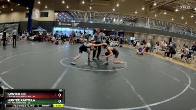 110 lbs Round 3 (4 Team) - Sawyer Lee, Crossroads Wrestling vs Hunter Kapitula, Mat Assassins Red