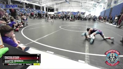 84 lbs Placement (4 Team) - Quintyn Hendrich, Slyfox Silver vs Paxton Dyson, Untouchables Purple