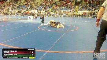 132 lbs Semifinal - Carson Hildre, Velva vs Chance Burns, Grafton