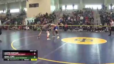 184 lbs Semifinal - Justin Hopman, Centenary University (New Jersey) vs Isaac Cory, Pennsylvania College Of Technology