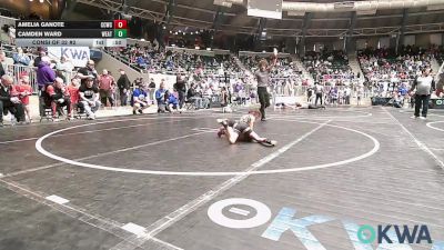 49 lbs Consi Of 32 #2 - Amelia Ganote, Cotton County Wrestling Club vs Camden Ward, Weatherford Youth Wrestling