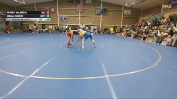 157 lbs Champ. Round 2 - Brian Geiger, Westcliff vs Mateo Valencia, Arizona Christian University
