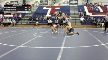 157 lbs Quarterfinal - Joabe Araujo, Reinhardt University (ga) vs Hayden Canady, Pikeville