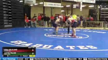 285 lbs 5th Place Match - Cole Gilliland, Hoisington vs Justin Miller, Oskaloosa