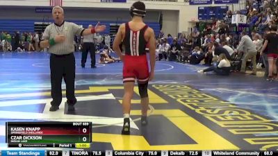 138 lbs Cons. Round 5 - Czar Dickson, INDIAN LAKE vs Kasen Knapp, Springfield (Holland)