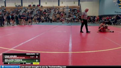 141 lbs Cons. Round 3 - Cole Holien, Ridgewater Community College vs Benjamin Fosdick, Iowa Central Community College