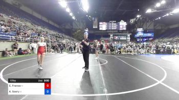 117 lbs Cons 32 #2 - Ella France, Indiana vs Kate Seery, Iowa