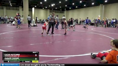 65 lbs Round 1 (4 Team) - Lucas Hutchins, Alabama Elite Gold vs Parker Savage, Alabama Elite Black 