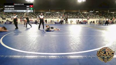 55 lbs Final - Jett Gentry, Husky Wrestling Club vs Caleb Boyd, Harrah Little League Wrestling
