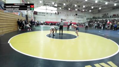 100 lbs Champ. Round 2 - Navjot Waraich, Dublin vs Madison Lopez, American Canyon