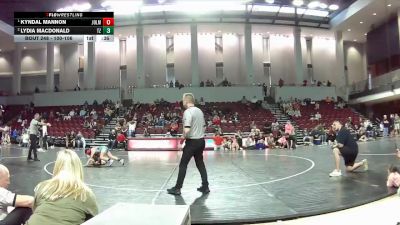 100-106 lbs 1st Place Match - Kyndal Mannon, Norton Wrestling Group vs Lydia Macdonald, Forest Wrestling Club