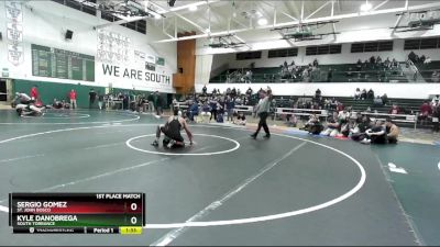 150 lbs 1st Place Match - Sergio Gomez, St. John Bosco vs Kyle DaNobrega, South Torrance