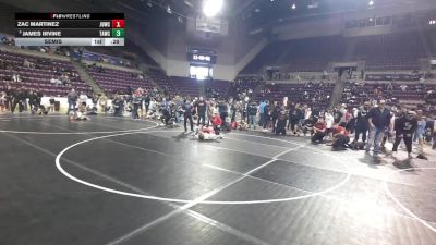 63 lbs Semis - Zac Martinez, Juggernaut WC vs James Irvine, Team Aggression Wrestling Club