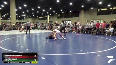 126 lbs Round 3 (6 Team) - Brayden Lobrano, WALA vs Cayden Gore, Indy WC