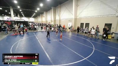 49 lbs Round 3 - Journey Whitford, Team Pride Academy vs Chloe Steed, Agon Academy Wrestling