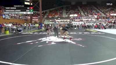 105 lbs Cons. Round 3 - Mercedes Ladwig, McPherson HS vs Zoey Owens, El Dorado HS